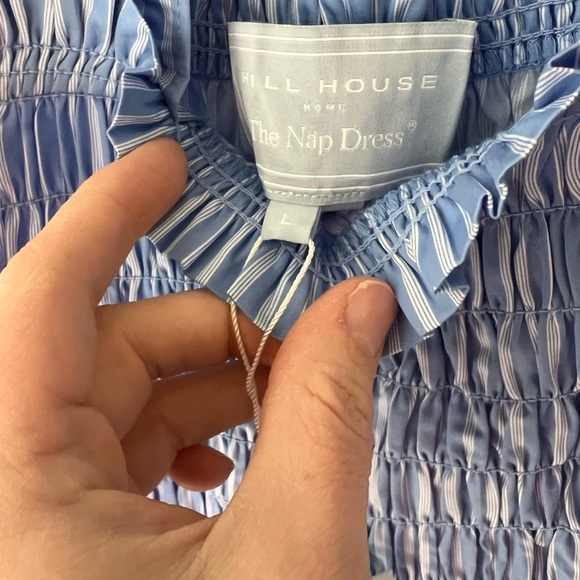 Hill House Kimmy Nap Dress Blue Stripe Size L NWT - Picture 4 of 6